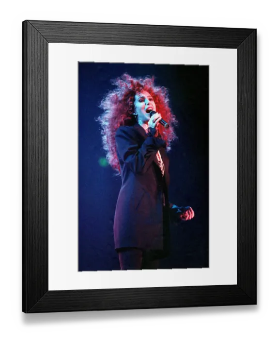 Framed Print : Cher performing at Wembley Arena, London for the Love Hurts Tour - 6th May 1992