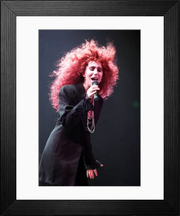 Framed Print : Cher performing at Wembley Arena, London for the Love Hurts Tour - 6th May 1992 Framed Print : Cher performing at Wembley Arena, London for the Love Hurts Tour - 6th May 1992