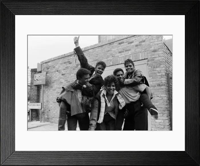 Framed Print : Pop group Five Star. London. 6th August 1986