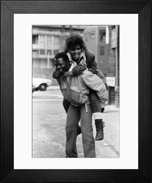 Framed Print : Denise of pop group Five Star. London. 6th August 1986 Framed Print : Denise of pop group Five Star. London. 6th August 1986