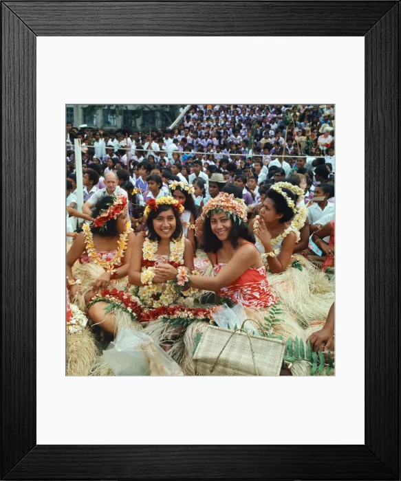 Framed Print : Prince Charles, the Prince of Wales, visiting Fiji for Independence celebrations