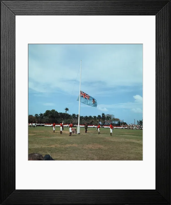 Framed Print : Prince Charles, the Prince of Wales, visiting Fiji for Independence celebrations