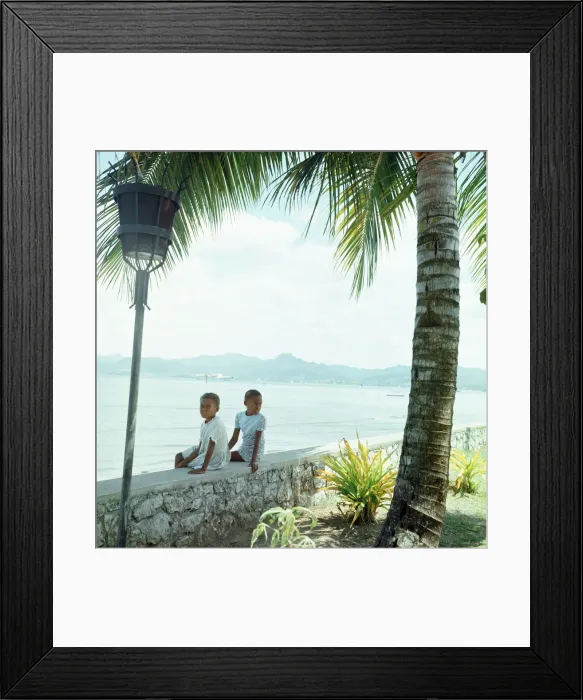 Framed Print : Prince Charles, the Prince of Wales, visiting Fiji for Independence celebrations