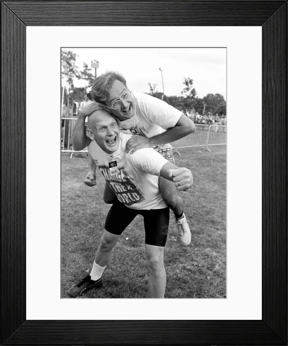 Framed Print : Timmy Mallett with Duncan Goodhew neg no 88 / 3387 Framed Print : Timmy Mallett with Duncan Goodhew neg no 88 / 3387