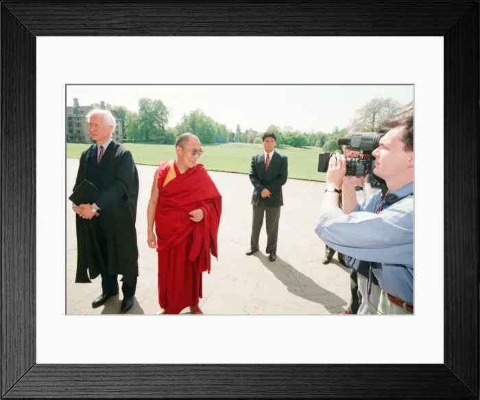 Framed Print : Dalai Lama Lecture at Kings College Chapel, King Framed Print : Dalai Lama Lecture at Kings College Chapel, King