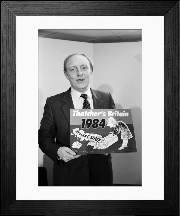 Framed Print : Leader of the Labour Party Neil Kinnock launches Thatchers Britain Framed Print : Leader of the Labour Party Neil Kinnock launches Thatchers Britain