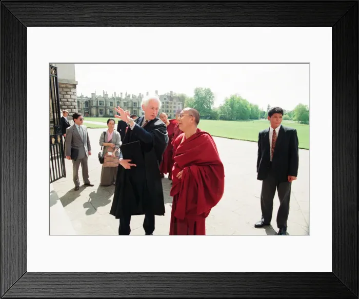 Framed Print : Dalai Lama Lecture at Kings College Chapel, King Framed Print : Dalai Lama Lecture at Kings College Chapel, King