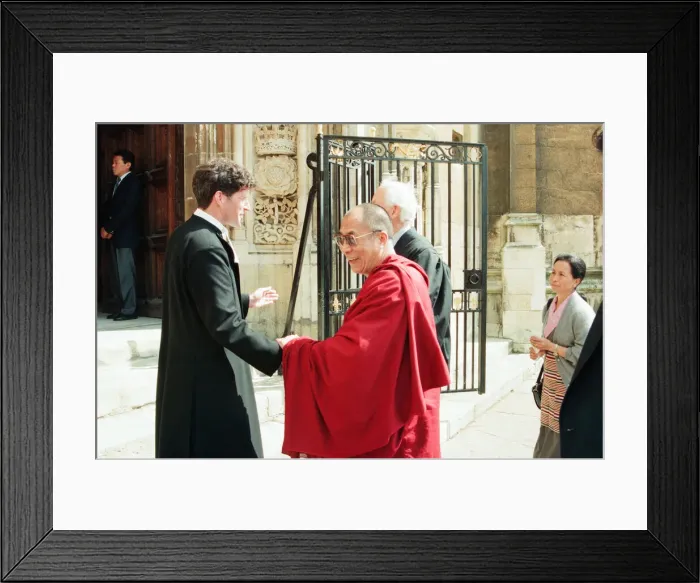 Framed Print : Dalai Lama Lecture at Kings College Chapel, King Framed Print : Dalai Lama Lecture at Kings College Chapel, King