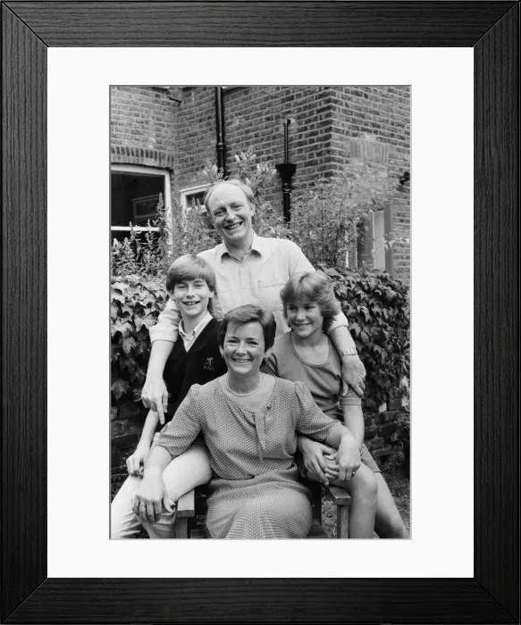 Framed Print : Shadow Secretary of State for Education and Science Neil Kinnock with his family Framed Print : Shadow Secretary of State for Education and Science Neil Kinnock with his family