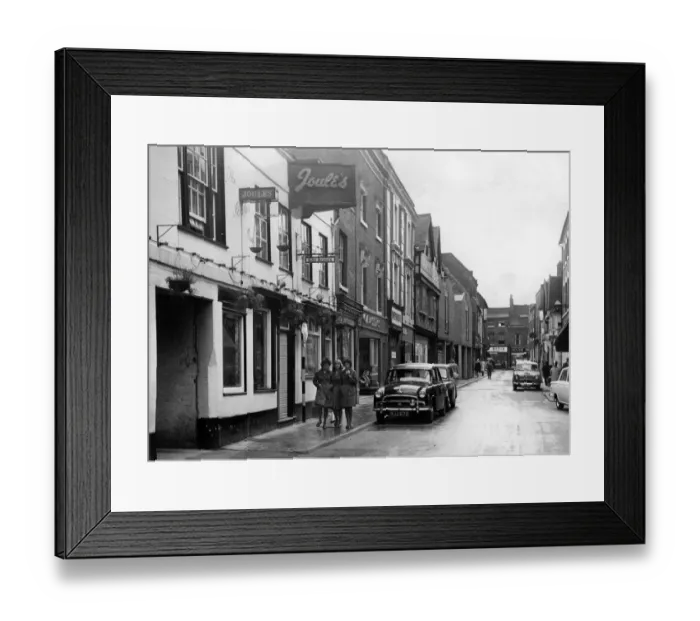 Framed Print : Scenes in Market Street, Lichfield, Staffordshire. 5th September 1963