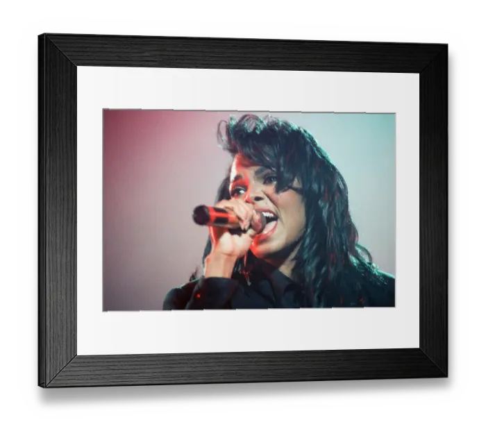 Framed Print : Janet Jackson performing on her Rhythm Nation World Tour at Wembley Arena