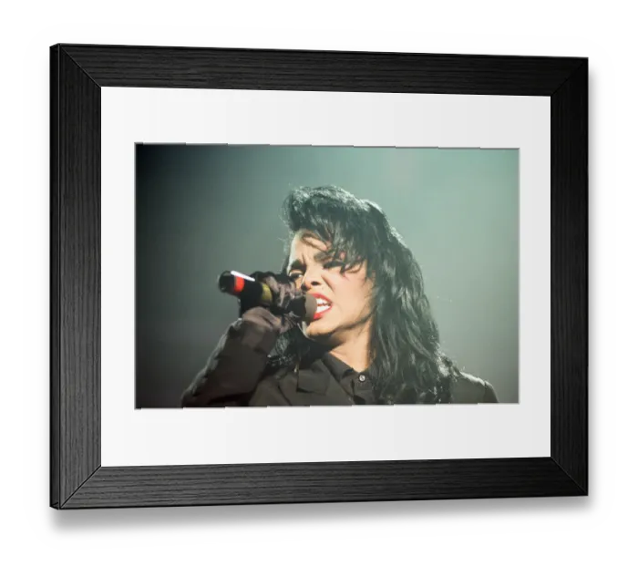 Framed Print : Janet Jackson performing on her Rhythm Nation World Tour at Wembley Arena