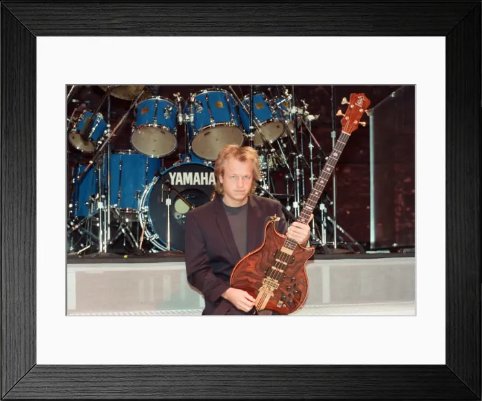 Framed Print : Mark King of band Level 42. 27th November 1990 Framed Print : Mark King of band Level 42. 27th November 1990