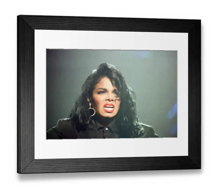 Framed Print : Janet Jackson performing on her Rhythm Nation World Tour at Wembley Arena