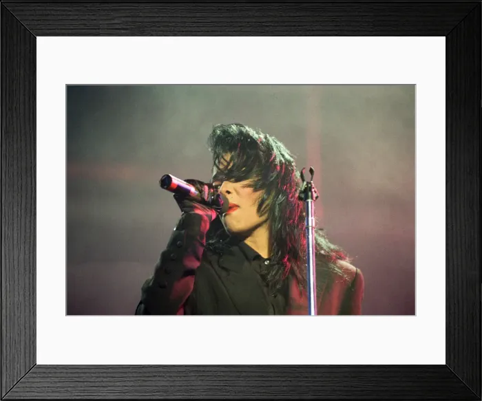 Framed Print : Janet Jackson performing on her Rhythm Nation World Tour at Wembley Arena Framed Print : Janet Jackson performing on her Rhythm Nation World Tour at Wembley Arena