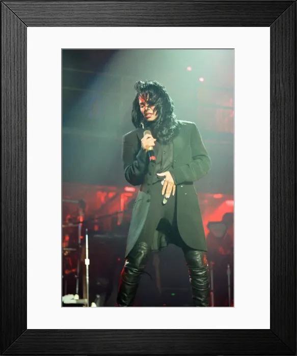 Framed Print : Janet Jackson performing on her Rhythm Nation World Tour at Wembley Arena