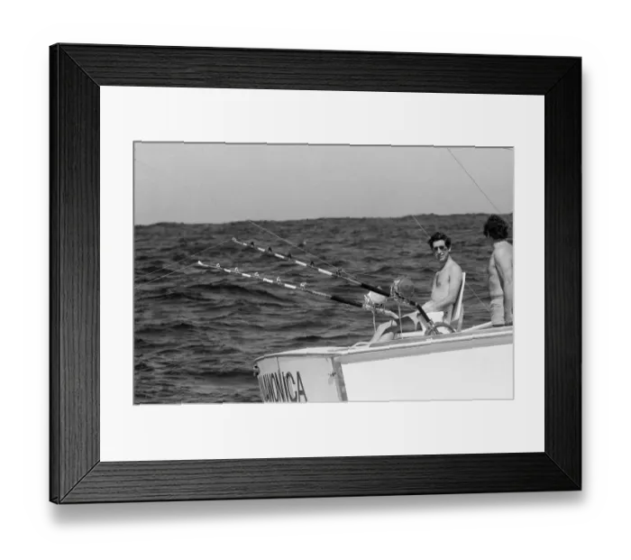 Framed Print : Prince Charles marlin fishing near Rottnest Island in Australia. March 1979 Framed Print : Prince Charles marlin fishing near Rottnest Island in Australia. March 1979