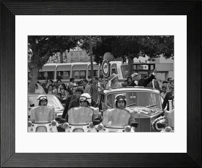 Framed Print : Queen Elizabeth II and President Habib Bourguiba during the Royal state visit to Tunis Framed Print : Queen Elizabeth II and President Habib Bourguiba during the Royal state visit to Tunis