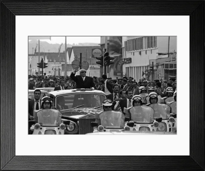 Framed Print : President Habib Bourguiba during the Royal state visit to Tunis, Tunisia Framed Print : President Habib Bourguiba during the Royal state visit to Tunis, Tunisia