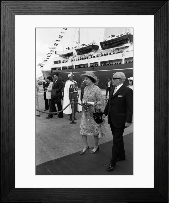Framed Print : Queen Elizabeth II and President Habib Bourguiba during the Royal state visit to Tunis Framed Print : Queen Elizabeth II and President Habib Bourguiba during the Royal state visit to Tunis