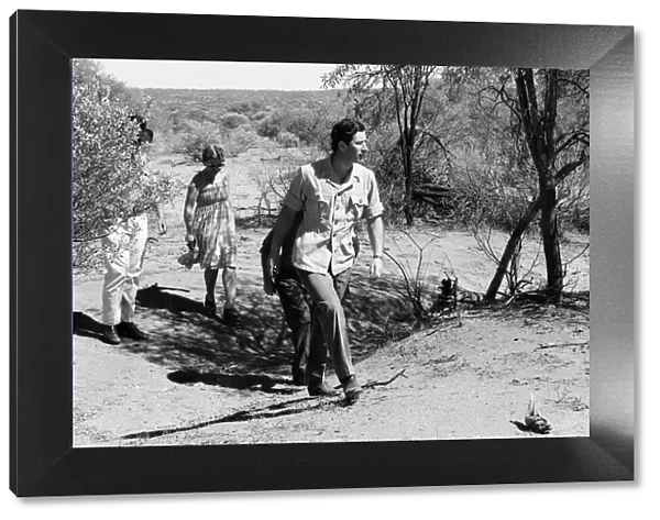 Prince Charles pictured at Goodardy Sheep Station, Western Australia. March 1979
