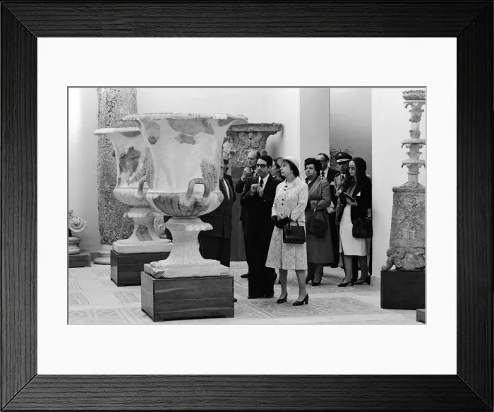 Framed Print : Queen Elizabeth II and Prince Philip, Duke of Edinburgh visit Tunis, Tunisia