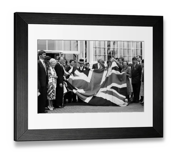 Framed Print : Prime Minister Margaret Thatcher and Conservative Chairman Norman Tebbit return to