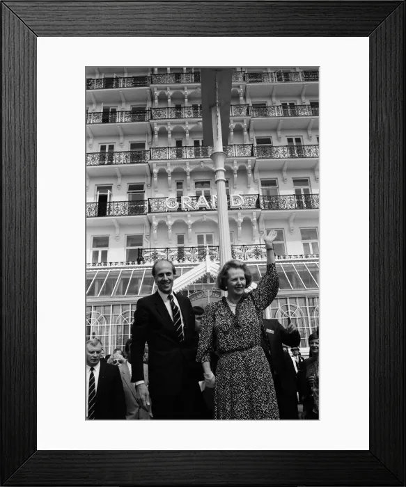 Framed Print : Prime Minister Margaret Thatcher and Conservative Chairman Norman Tebbit return to