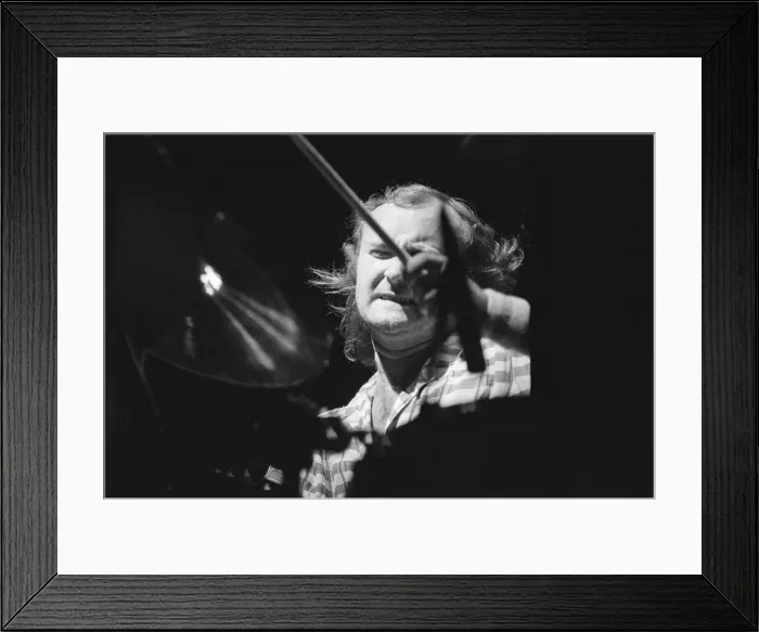 Framed Print : Phil Collins, drummer, actor, singer and songwriter, performing as drummer for his long Framed Print : Phil Collins, drummer, actor, singer and songwriter, performing as drummer for his long