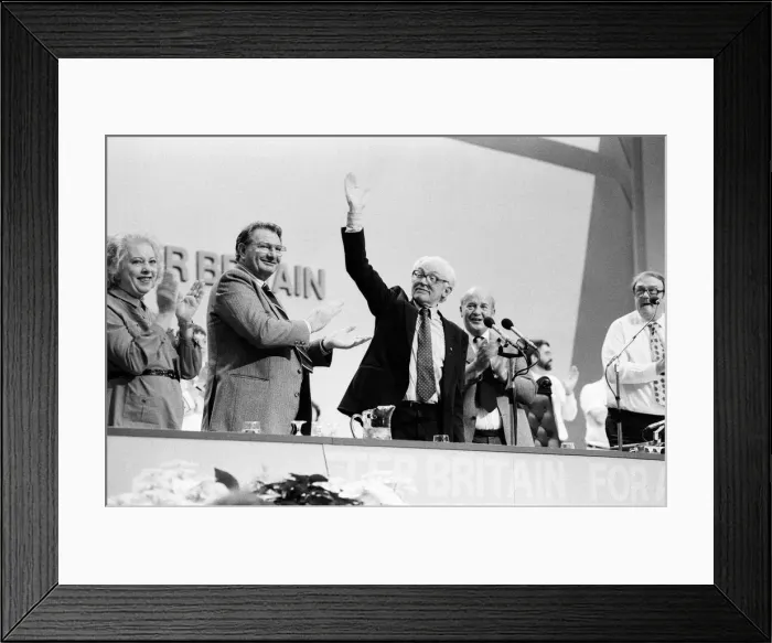Framed Print : Labour Party Conference in Brighton. Former leader of the party, Michael Foot