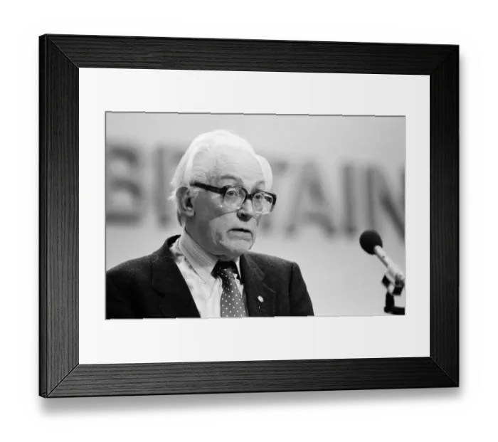 Framed Print : Labour Party Conference in Brighton. Former leader of the party, Michael Foot