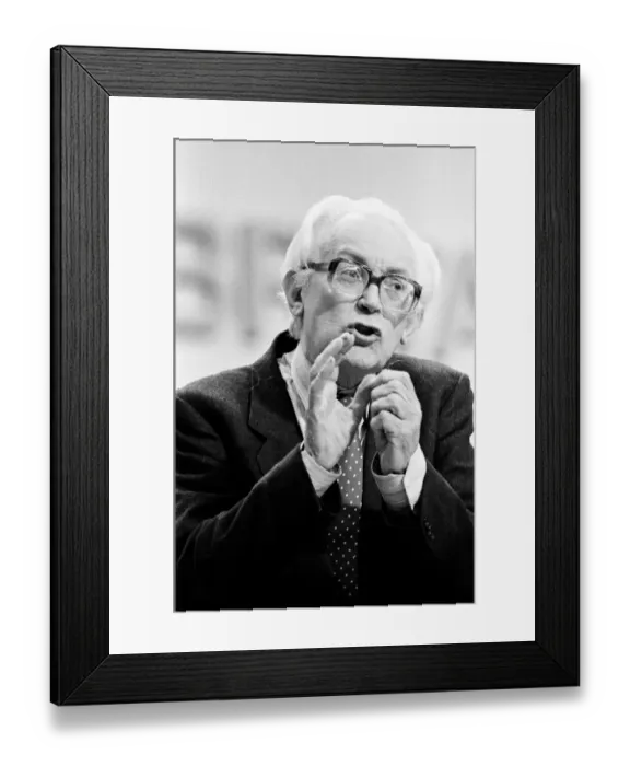 Framed Print : Labour Party Conference in Brighton. Former leader of the party, Michael Foot Framed Print : Labour Party Conference in Brighton. Former leader of the party, Michael Foot