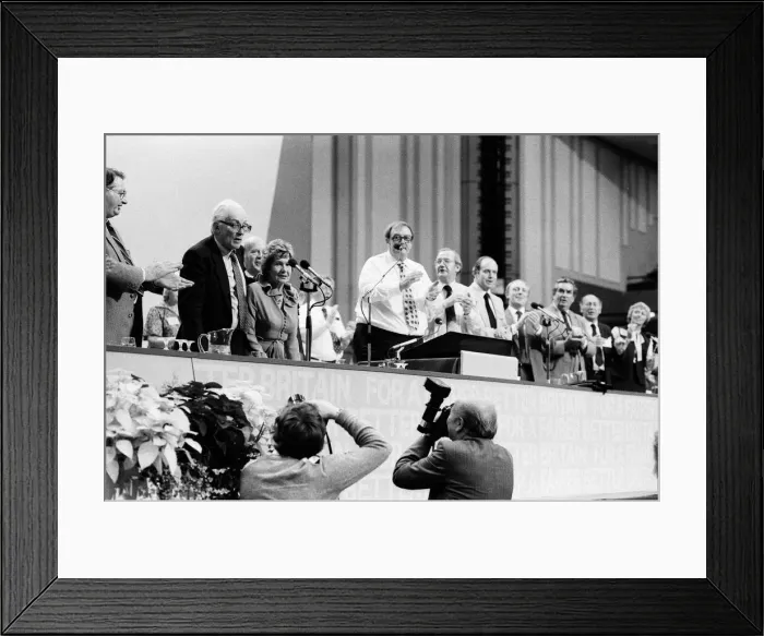 Framed Print : Labour Party Conference in Brighton. Former leader of the party, Michael Foot