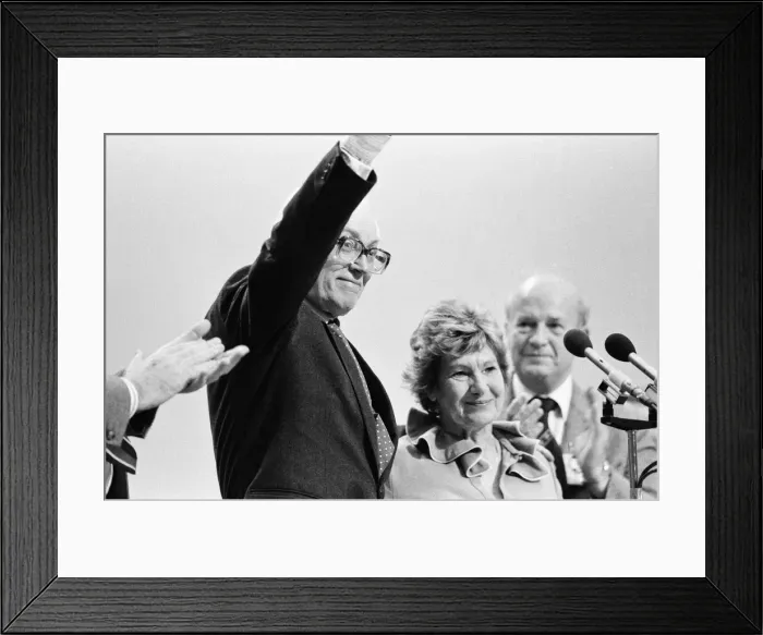 Framed Print : Labour Party Conference in Brighton. Former leader of the party, Michael Foot Framed Print : Labour Party Conference in Brighton. Former leader of the party, Michael Foot