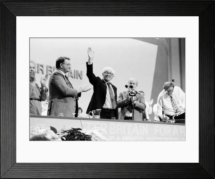 Framed Print : Labour Party Conference in Brighton. Former leader of the party, Michael Foot Framed Print : Labour Party Conference in Brighton. Former leader of the party, Michael Foot