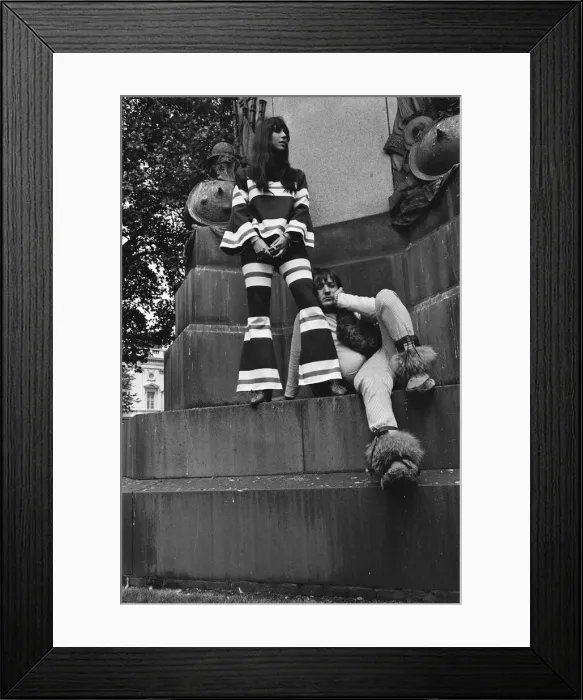 Framed Print : Sonny Bono & Cher, American music duo, who currently have a number one single in the US Framed Print : Sonny Bono & Cher, American music duo, who currently have a number one single in the US