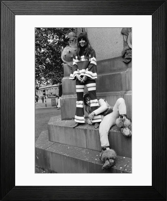 Framed Print : Sonny Bono & Cher, American music duo, who currently have a number one single in the US Framed Print : Sonny Bono & Cher, American music duo, who currently have a number one single in the US
