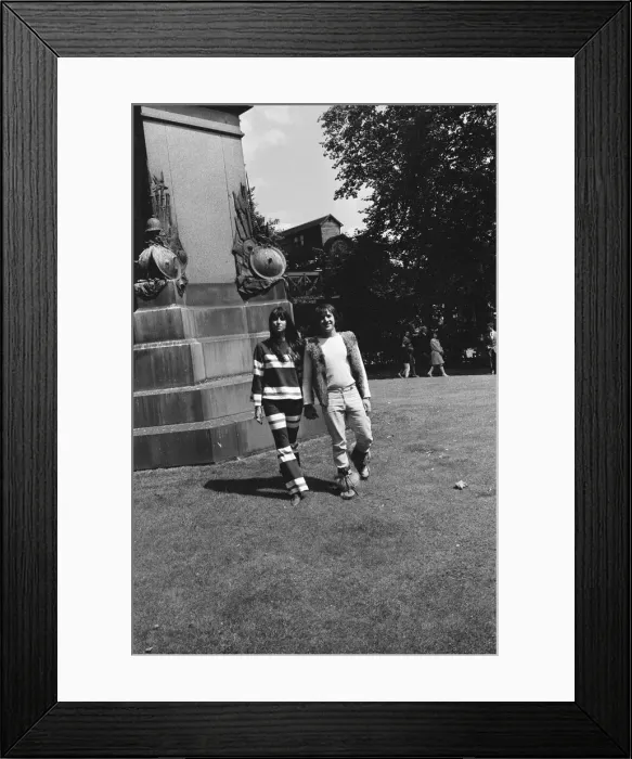 Framed Print : Sonny Bono & Cher, American music duo, who currently have a number one single in the US Framed Print : Sonny Bono & Cher, American music duo, who currently have a number one single in the US