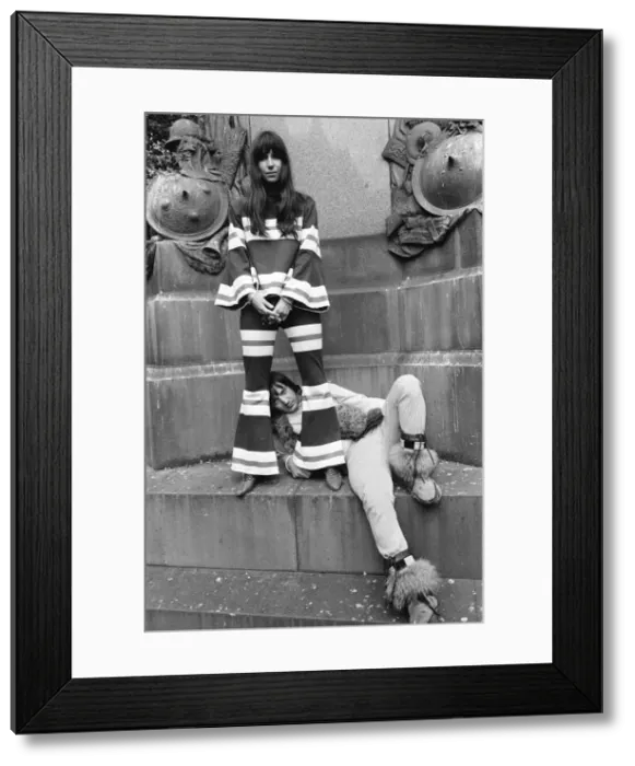 Framed Print : Sonny Bono & Cher, American music duo, who currently have a number one single in the US Framed Print : Sonny Bono & Cher, American music duo, who currently have a number one single in the US