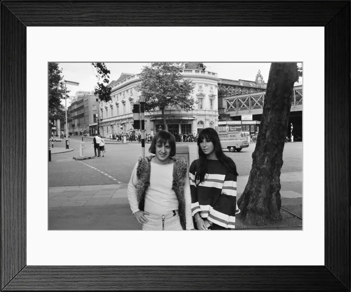 Framed Print : Sonny Bono & Cher, American music duo, who currently have a number one single in the US Framed Print : Sonny Bono & Cher, American music duo, who currently have a number one single in the US