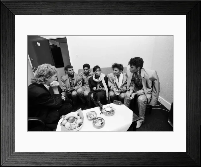 Framed Print : Pop group Five Star pictured backstage during their concert at the Colston Hall, Bristol Framed Print : Pop group Five Star pictured backstage during their concert at the Colston Hall, Bristol