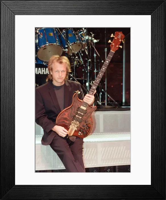 Framed Print : Mark King of band Level 42. 27th November 1990 Framed Print : Mark King of band Level 42. 27th November 1990