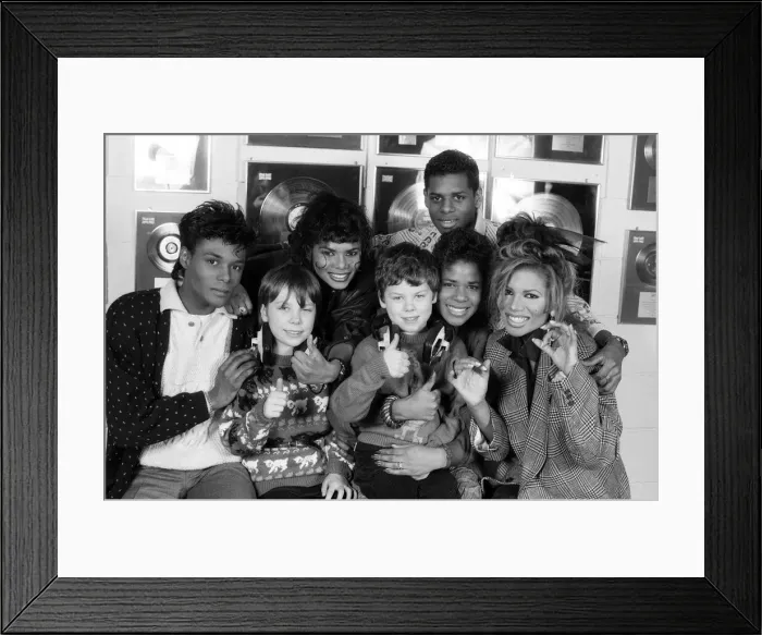 Framed Print : Pop group Five Star meeting some of their young fans. 23rd March 1988 Framed Print : Pop group Five Star meeting some of their young fans. 23rd March 1988