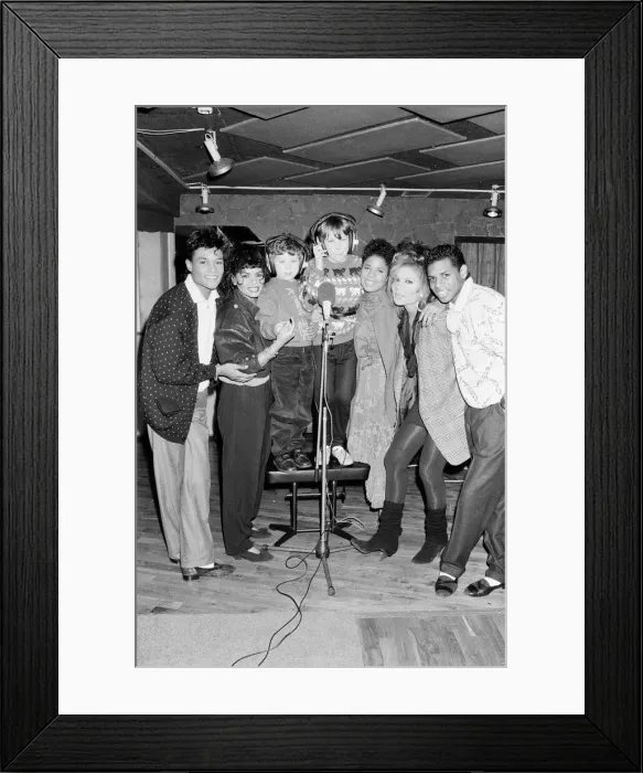 Framed Print : Pop group Five Star meeting some of their young fans. 23rd March 1988 Framed Print : Pop group Five Star meeting some of their young fans. 23rd March 1988