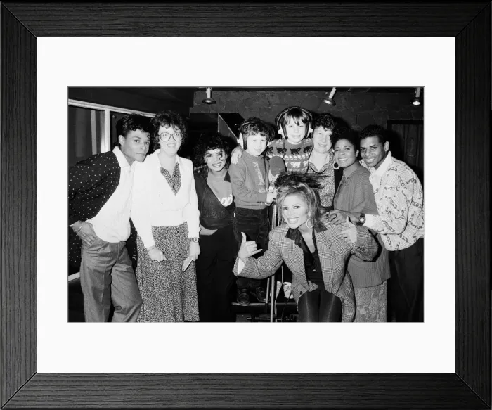 Framed Print : Pop group Five Star meeting some of their young fans. 23rd March 1988
