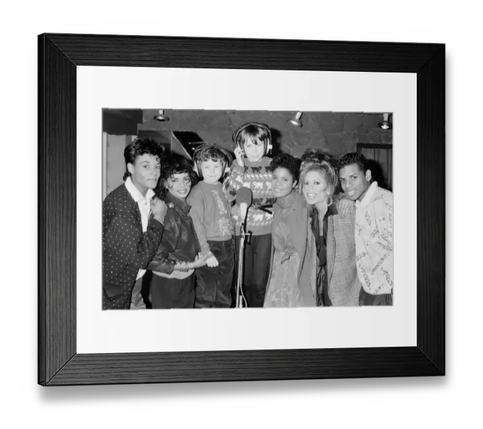 Framed Print : Pop group Five Star meeting some of their young fans. 23rd March 1988 Framed Print : Pop group Five Star meeting some of their young fans. 23rd March 1988