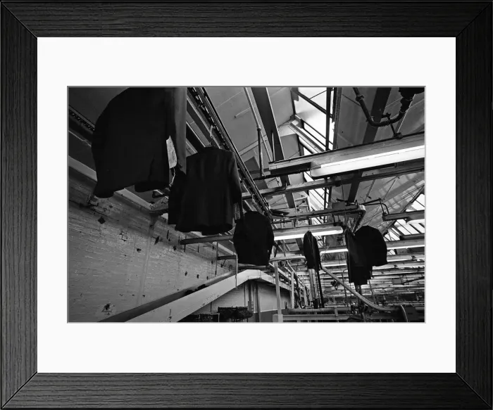 Framed Print : Staff at work at Burton the Tailors, Leeds. 13th December 1967 Framed Print : Staff at work at Burton the Tailors, Leeds. 13th December 1967