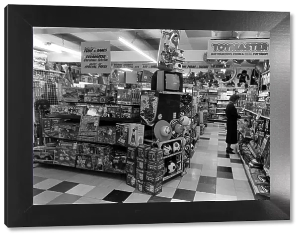 Interior of Toymaster toy shop. November 1990