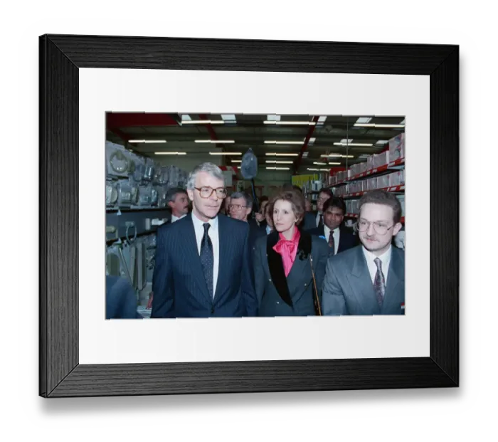 Framed Print : Prime Minister John Major with his wife Norma in a B&Q store