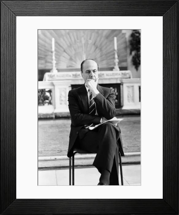 Framed Print : Rt Hon Norman Tebbit MP, speaking in a major new lunchtime lecture series